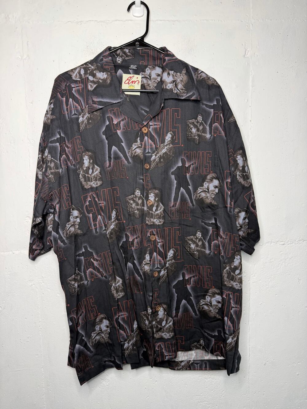Elvis Presley 2XL short sleeve button up vintage shirt david carey